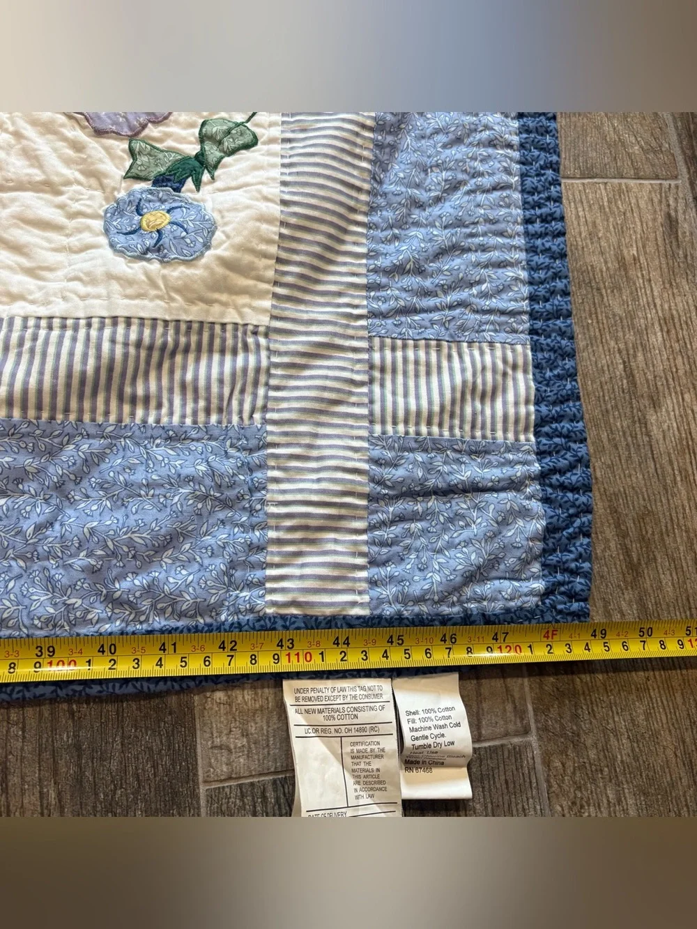 Vtg American Pacific Sunbonnet Sue Quilt Limited Edition Throw Floral 49x59”